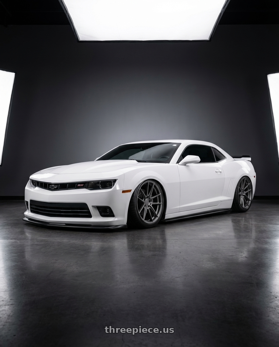 2014 Chevrolet Camaro 5th Gen with Niche 1PC M116 MISANO 5X120 20X10.5 +35 MATTE GUN METAL wheels