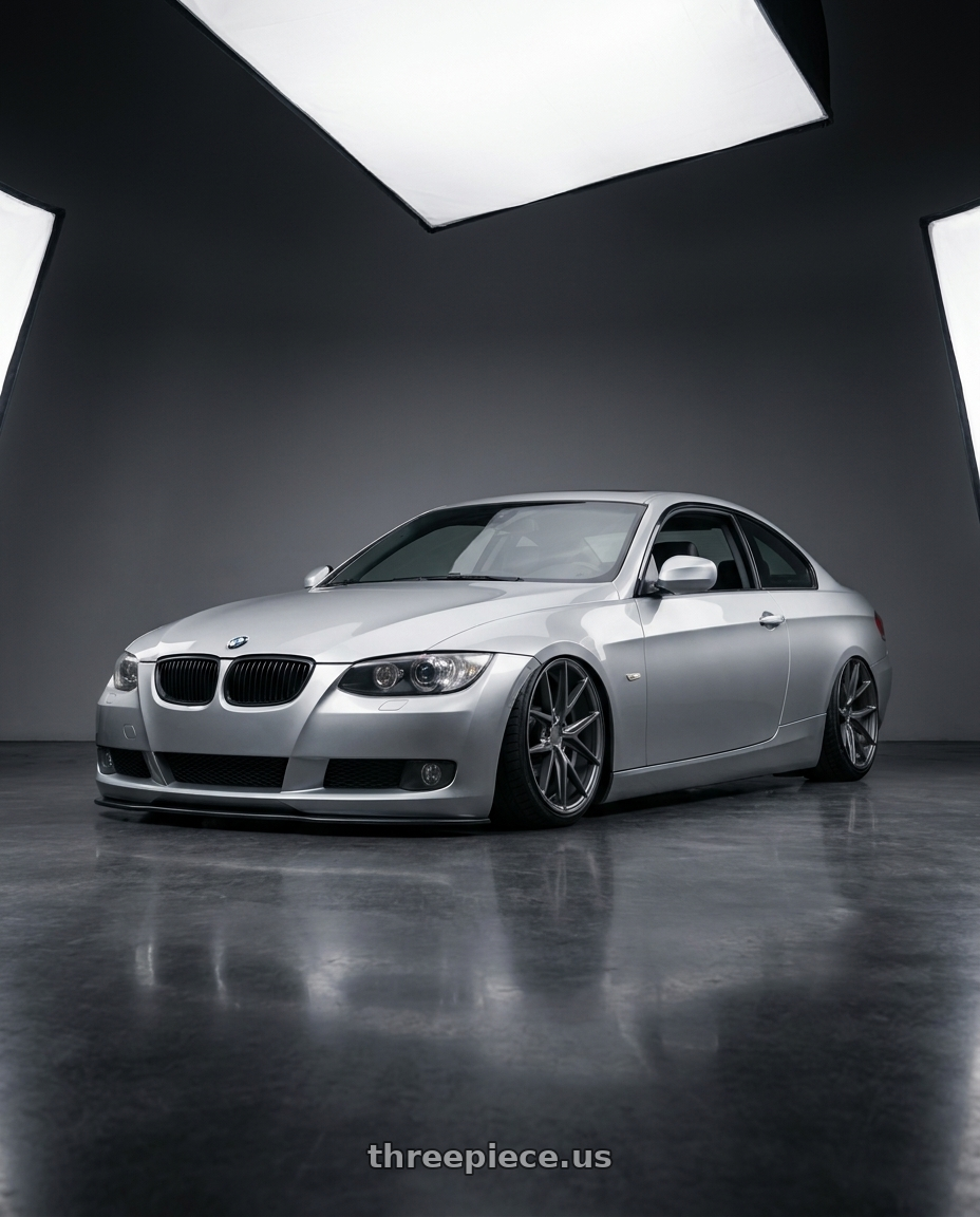 2012 BMW 3 Series E92 with Niche 1PC M116 MISANO 5X120 18X9.5 +40 MATTE GUN METAL wheels