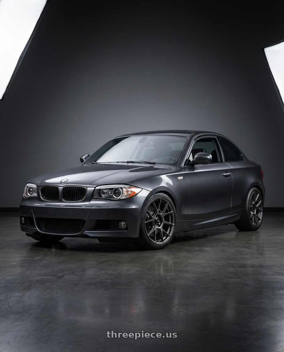 2012 BMW 1 Series E82 with Konig Ampliform 5x120 18x8.5+32 Dark Metallic Graphite wheels