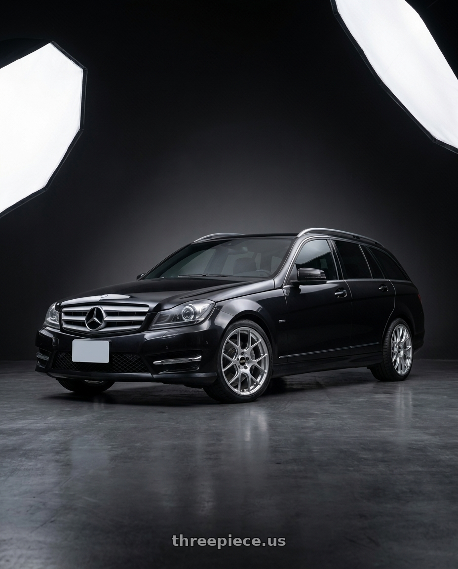 2012 AMG C250 with BBS RE-V7 5x112 18x8.5 +36 Diamond Silver wheels