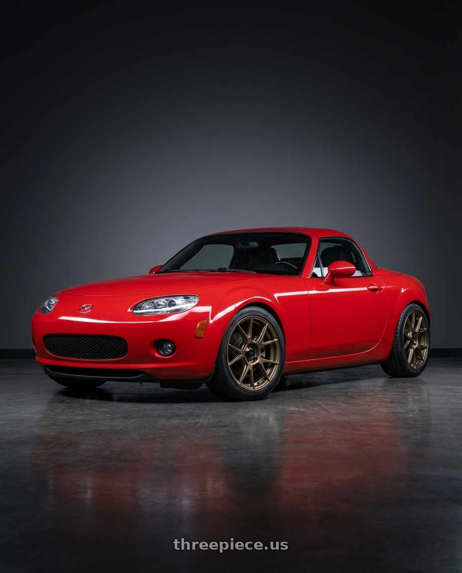 2012 Mazda MX-5 Miata NC with Konig Ampliform 5x114.3 17x9+40 Gloss Bronze wheels