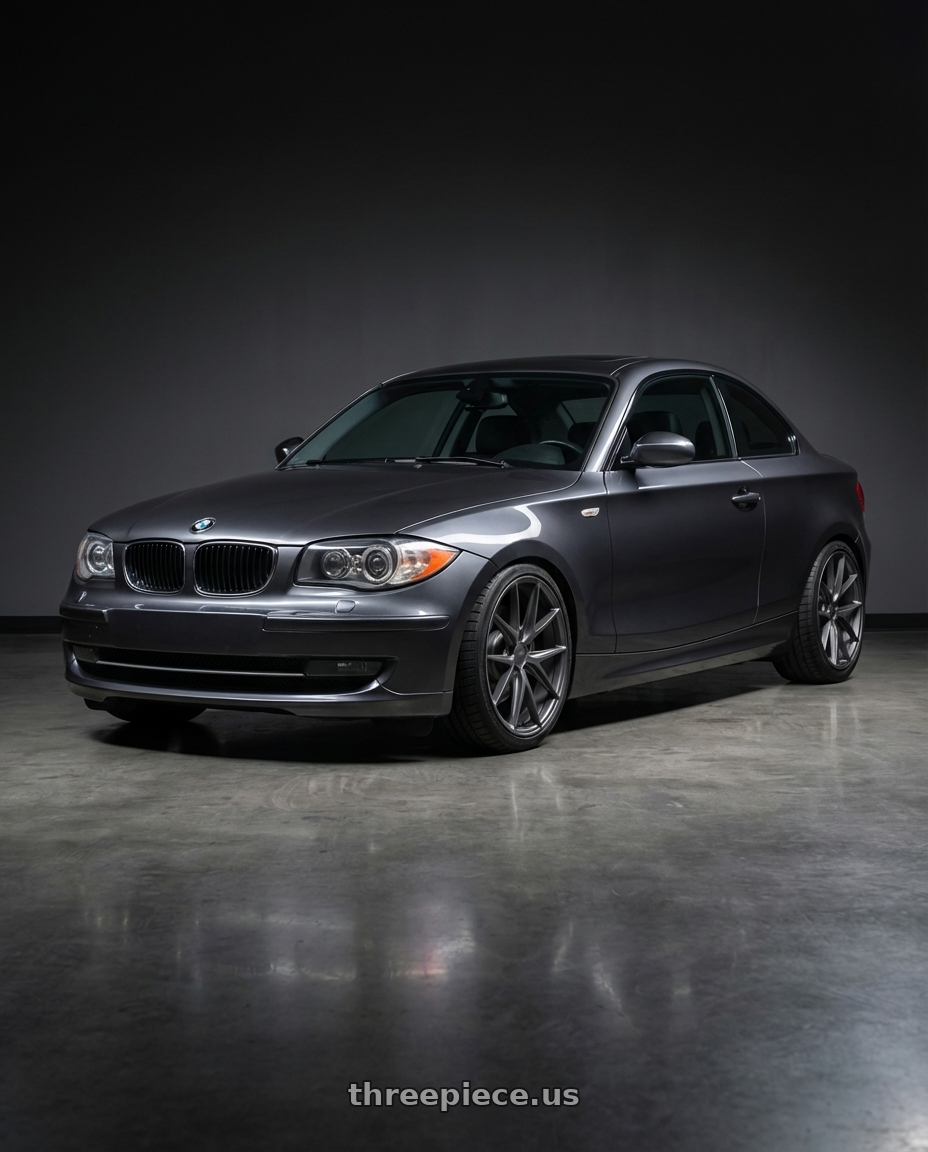 2012 BMW 1 Series E82 with Niche 1PC M116 MISANO 5X120 18X8 +40 MATTE GUN METAL wheels