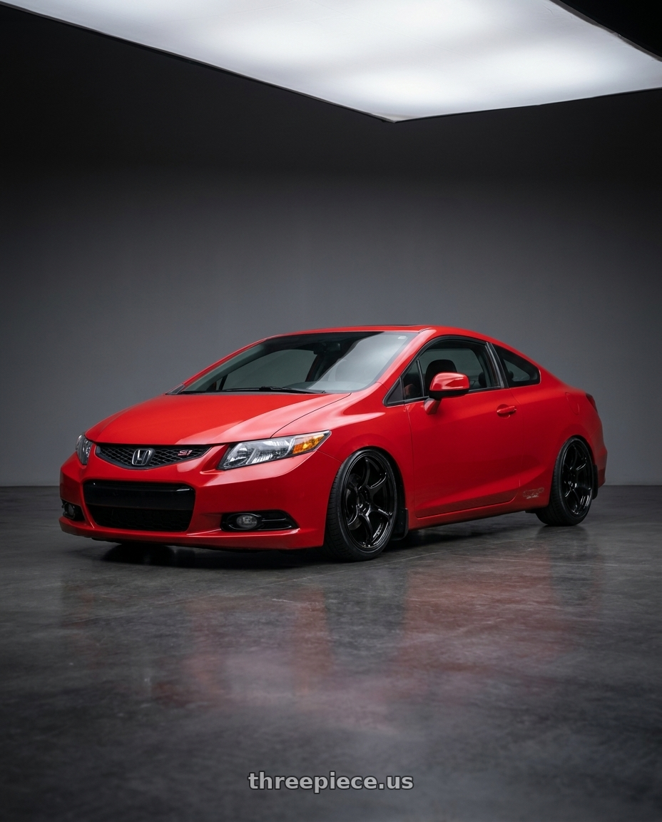 2011 Honda Civic Si with Advan RGIII 5x114.3 18x8.0+37 Gloss Black wheels