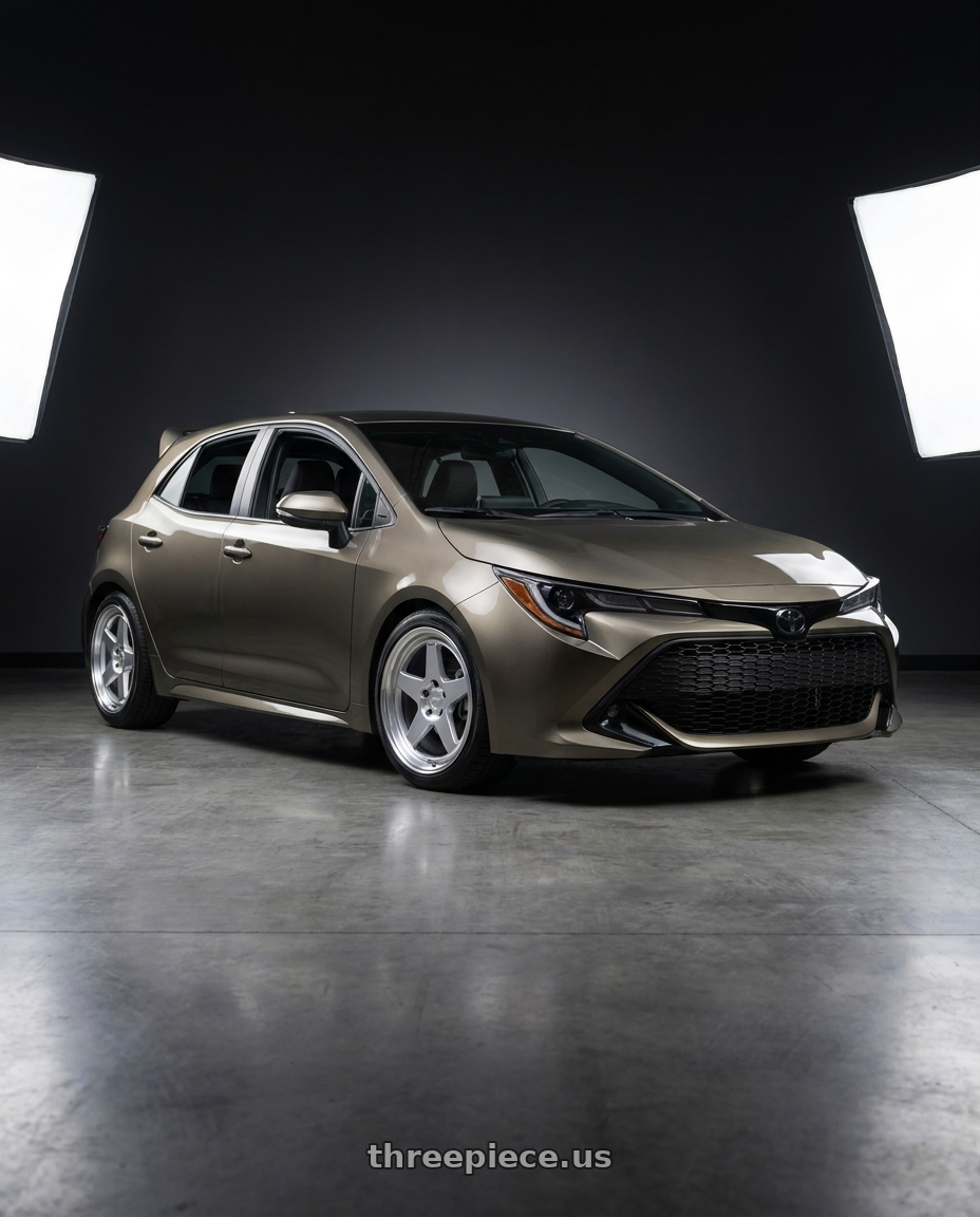 2019 Corolla Hatch se oxidize bronze with Kansei K12H KNP 5X100 18x9 35 Hyper Silver wheels