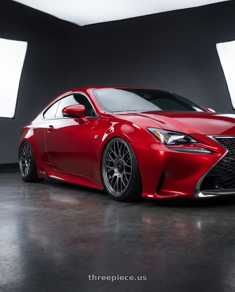 2018 Lexus RC F with Konig MRK1 5X114.3 19x9.5+40 Hyper Carbon - Gloss Black Gear Cap/Logo/Cover Plate wheels