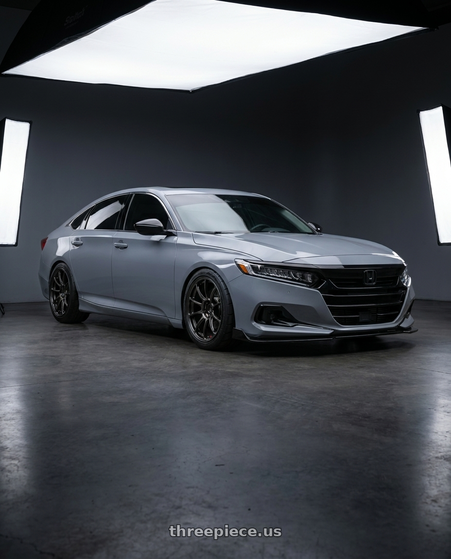 2021 honda accord with Volk Racing ZE40 5x114.3 19x8.5+33 Diamond Dark Gunmetal wheels