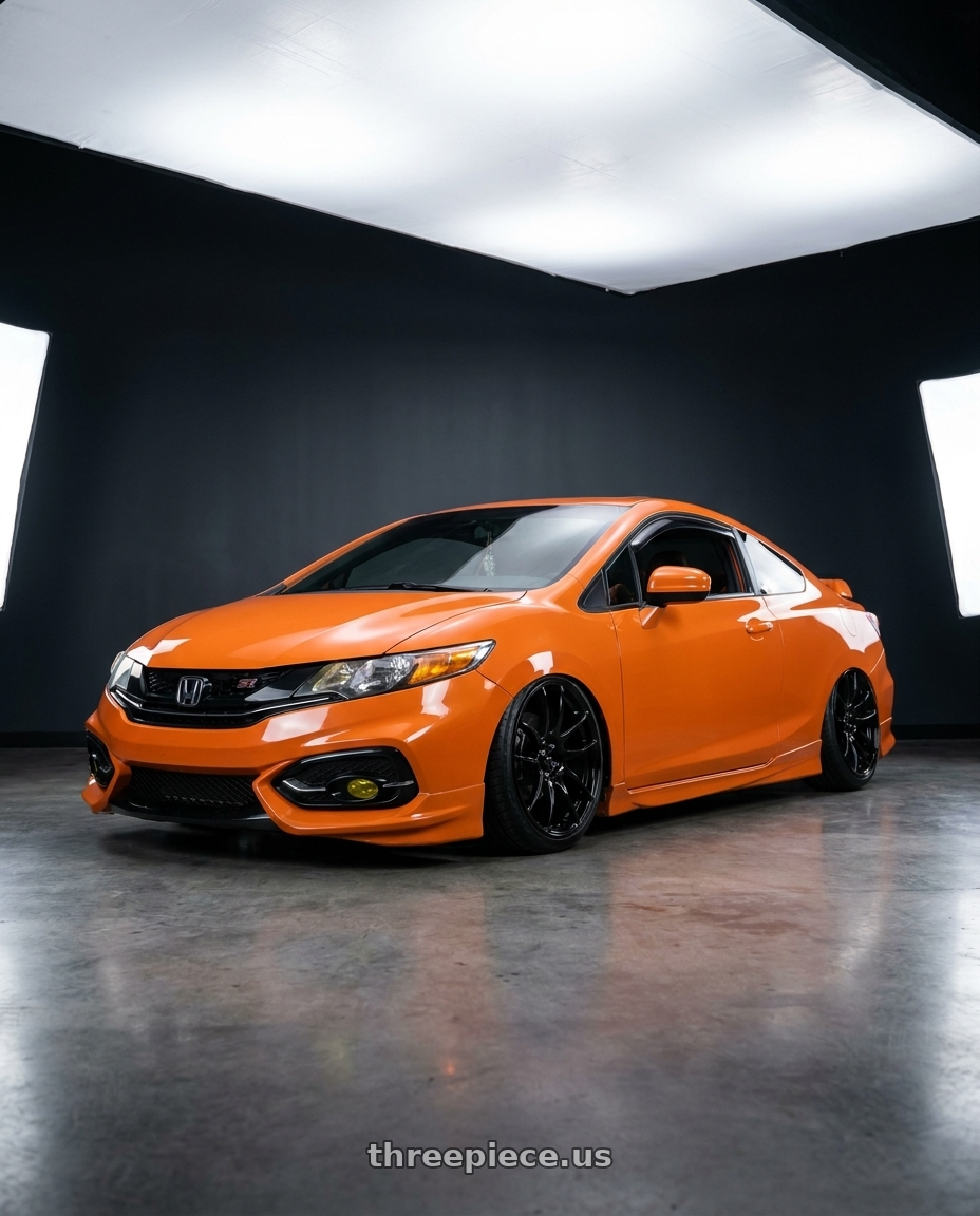 2015 honda civic si with Vors TR4 5x114.3 18x8.5  +35 Gloss Black wheels