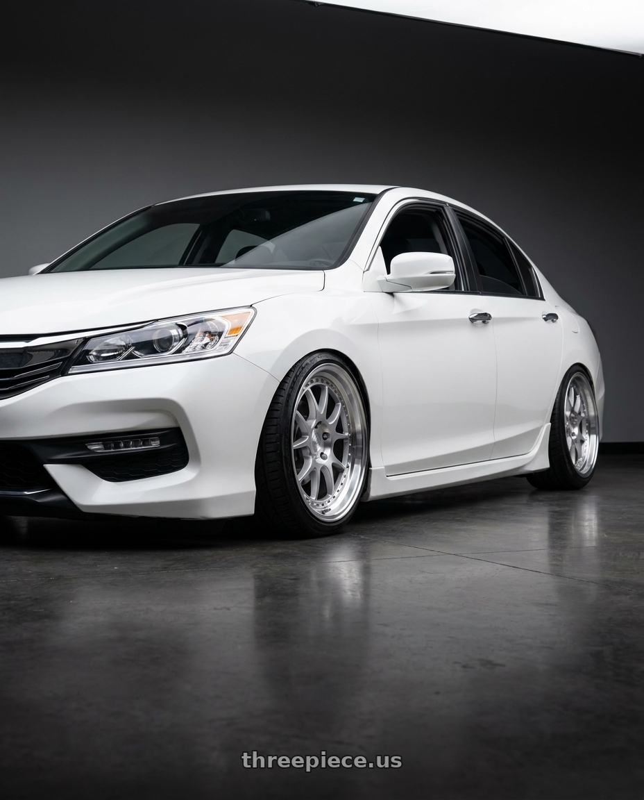 2016 honda accord exl v6 with Aodhan AH02 5x114.3 19x9.5+22 Silver w/ Machined Lip wheels