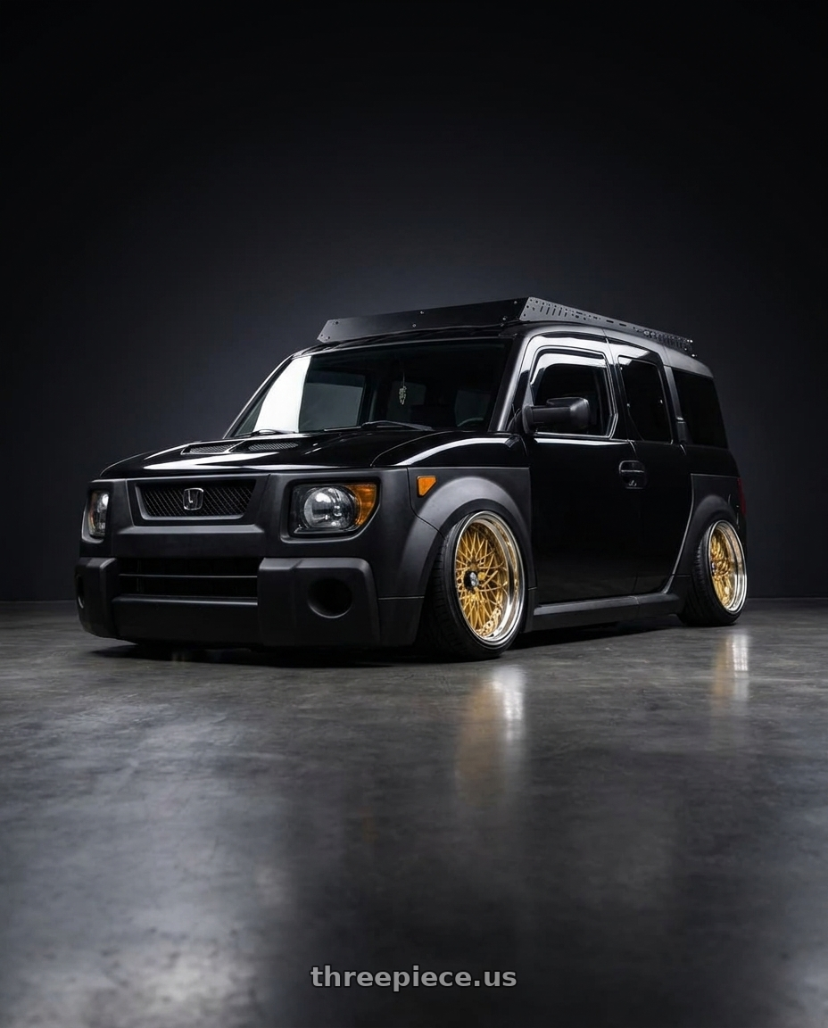 2005 Honda Element with SSR Formula MESH 5X100 18X11.5+0 HP Disk Fm Gold wheels