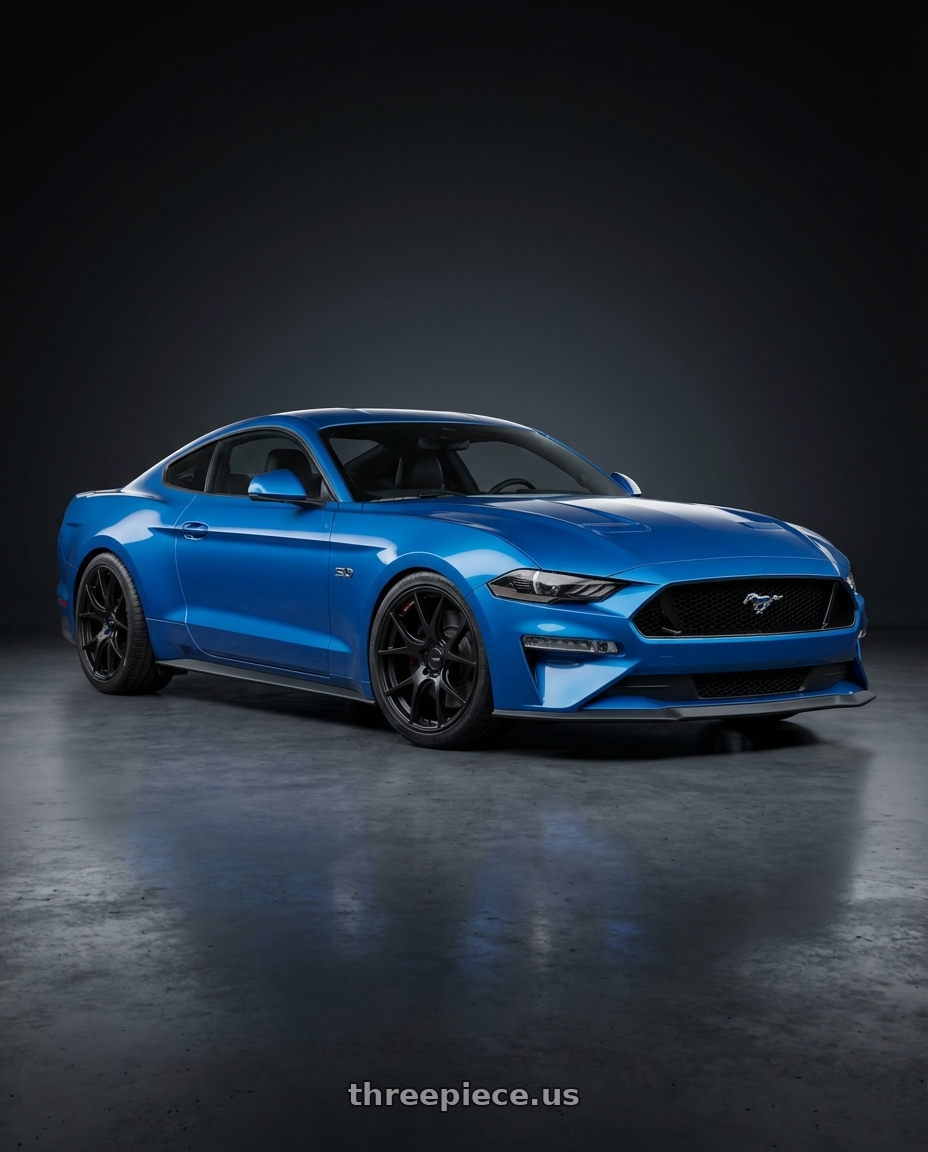 2022 Ford Mustang GT with Ssr Gtv03 5x114.3 19x8.5+38  FLAT BLACK wheels