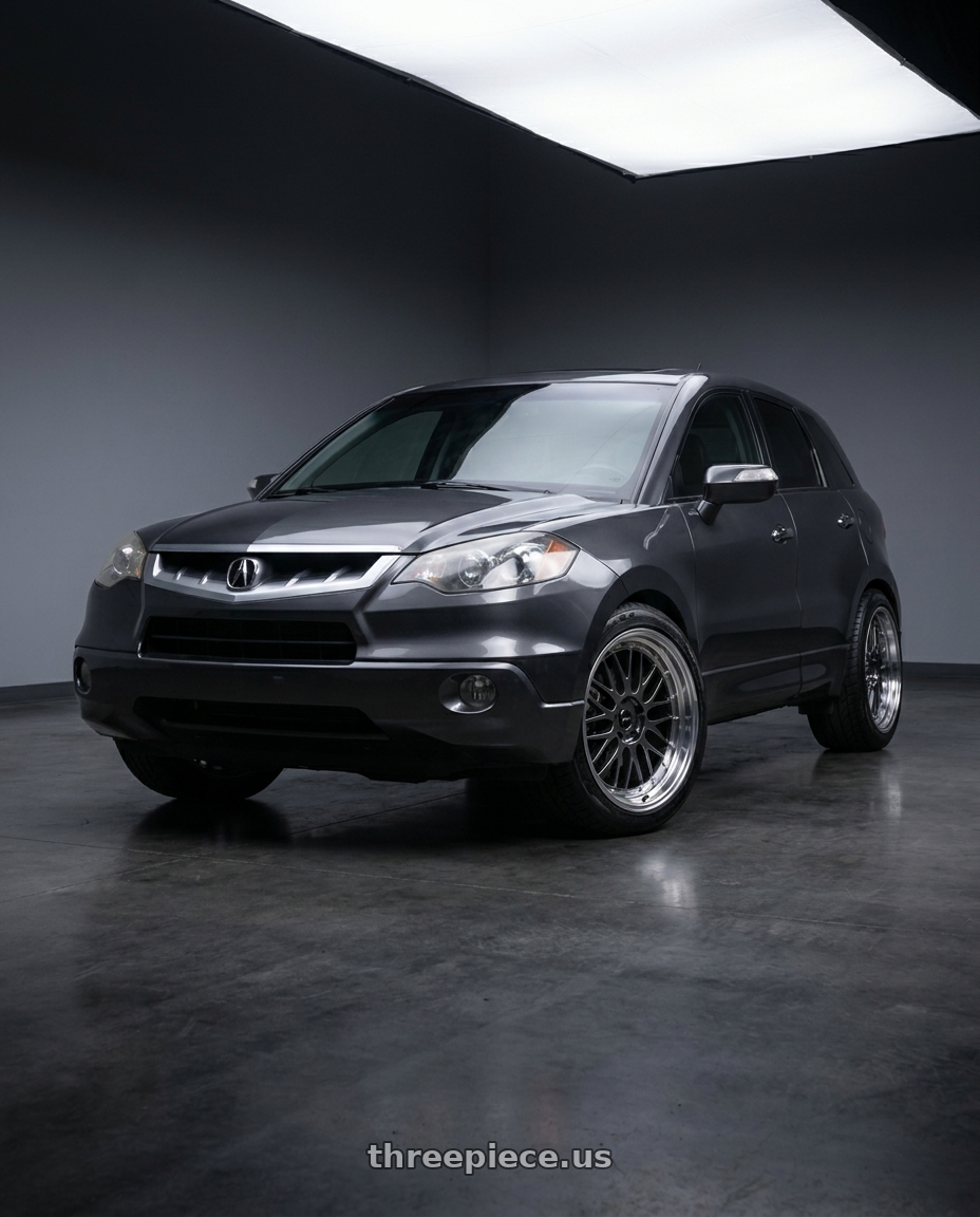 2008 Acura RDX with Vors VR8 5x114.3 18x9 +20 Hyper Black Machined Lip wheels
