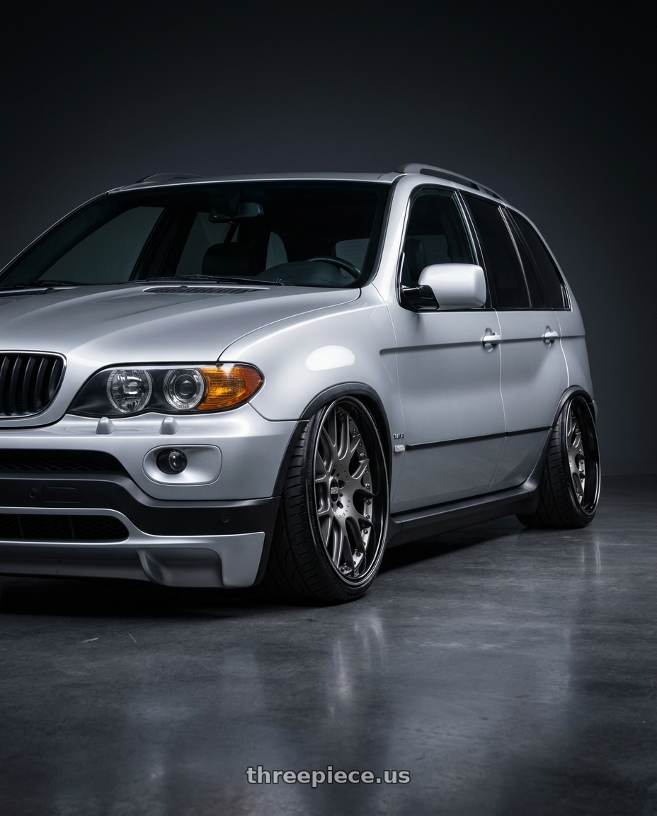 2005 BMW X5 4 8is with BBS CH-RII 5x120 22x11.5 +34 Satin Platinum Center Black Lip SS Rim Protector wheels