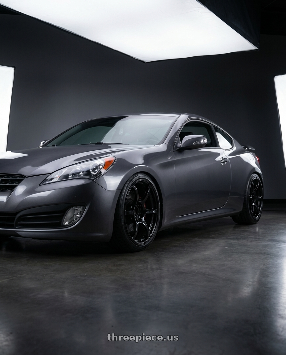 2014 Hyundai Genesis Coupe with Advan RGIII 5x114.3 19x10.5+15 Gloss Black wheels