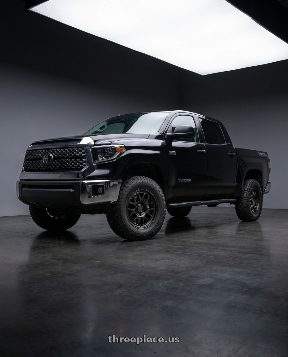 2020 Toyota Tundra  with KMC KM717 BULLY OL 5X150 17X8.5 +18 SATIN BLACK wheels