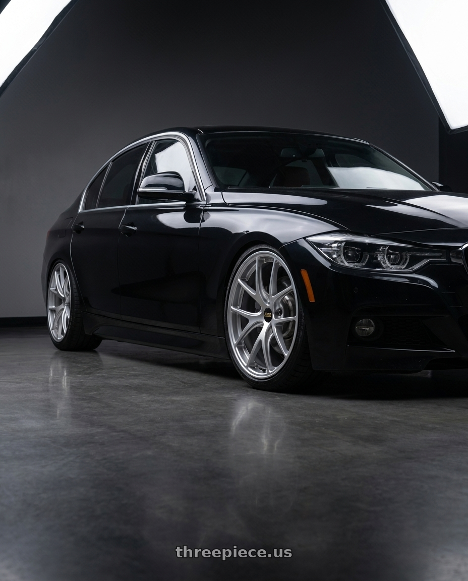 2016 BMW 340i with BBS RI-A 5x120 18x8.5+34 Diamond Silver wheels
