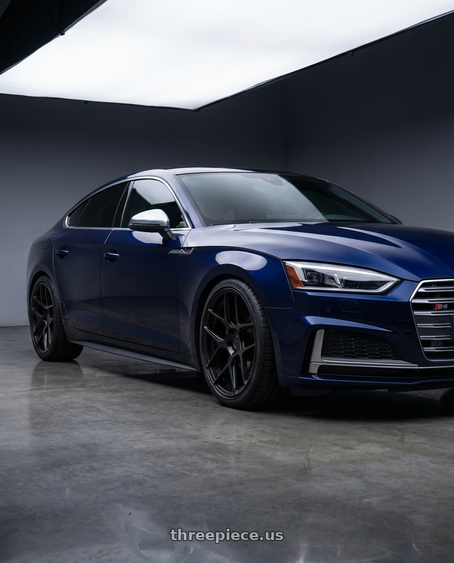 2014 Audi S5 B8 with Aodhan AFF2 5x112 19x8.5+35 Matte Black wheels