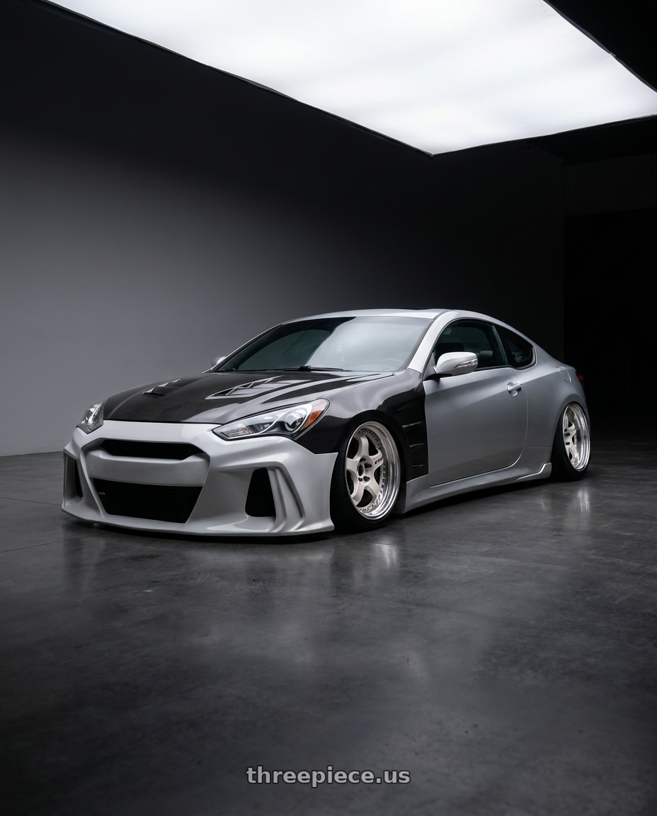 2013 genesis coupe with Work Meister S1 3P 5x114.3 19x9+44 R Disk Bright Buff Finish wheels
