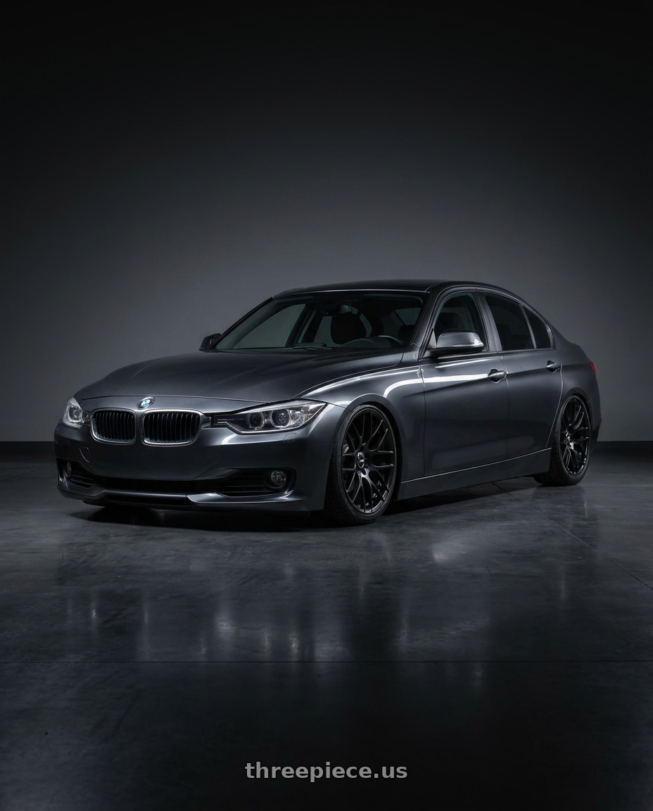 2016 BMW 3 Series F30 with Avant Garde Wheels M359 5X120 19x9 +18 Matte Black wheels