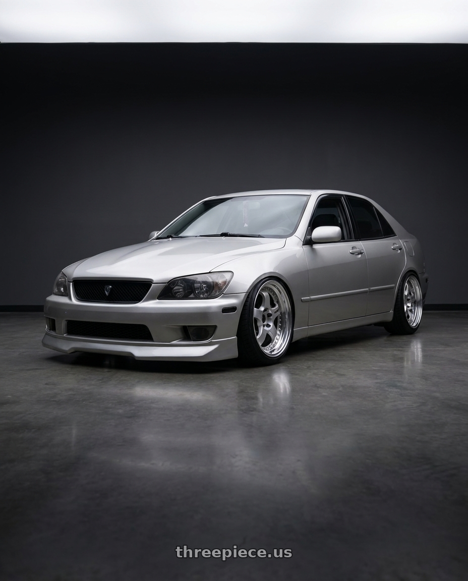 2004 lexus is300 with Work Meister S1 3P 5x114.3 18x8+42 L Disk Silver wheels