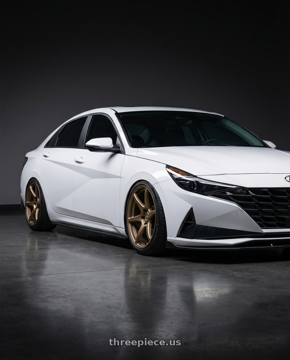 2024 Hyundai Elantra N with Kansei K11B Tandem 5x114.3 19x9.5 12 Bronze wheels