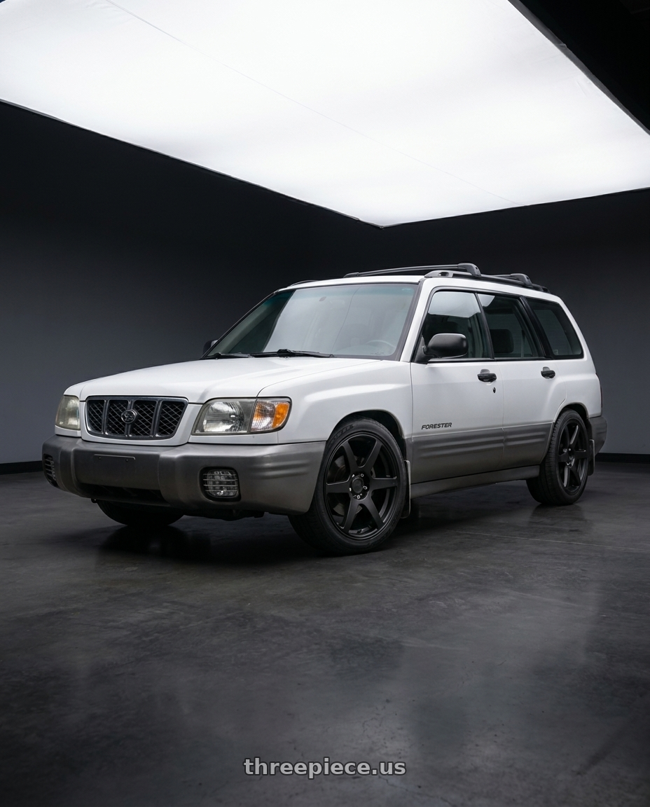 2001 Subaru Forester with Motegi MR143 CS6 5X100/5X105 16X7 +40 SATIN BLACK wheels