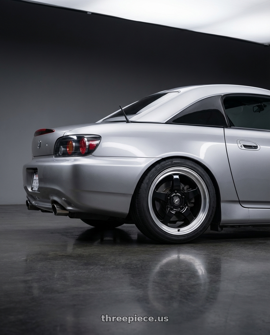 2003 Honda S2000 with Work Meister S1 3p 5x100 18x11 28 A Disk Black 18x11 Et 28 wheels