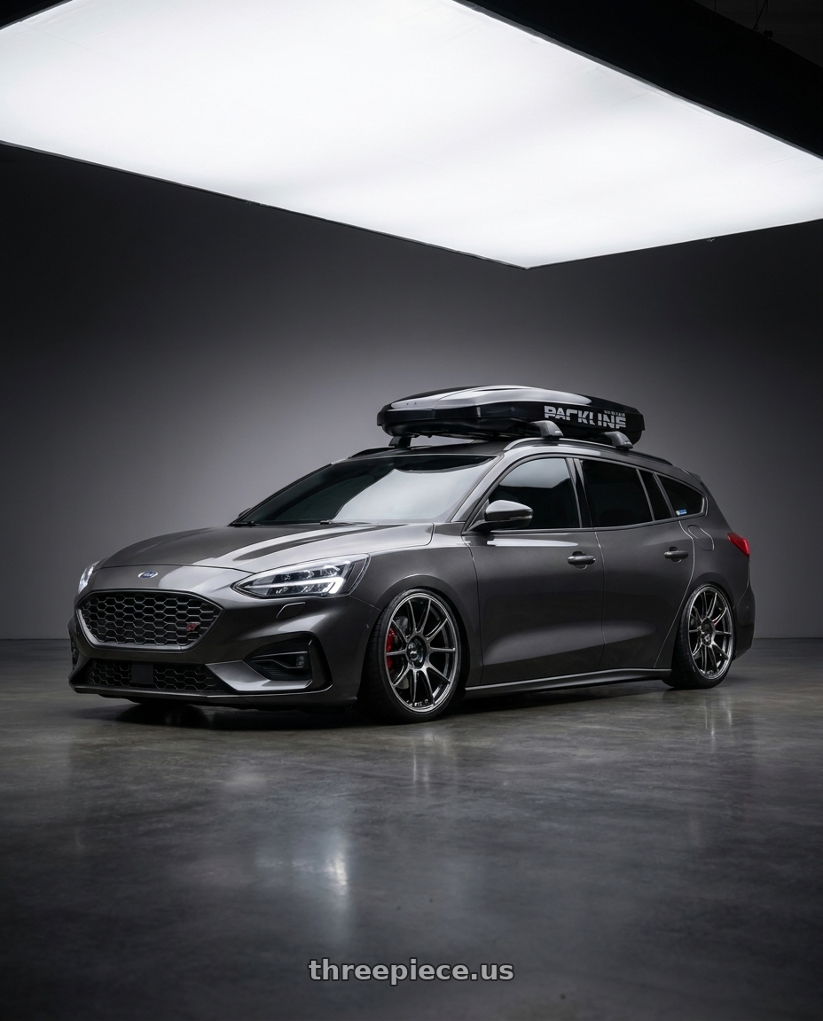 2021 Focus St with Volk Racing GT090 5x114.3 20x9 +35 SHINING BLACK METAL wheels
