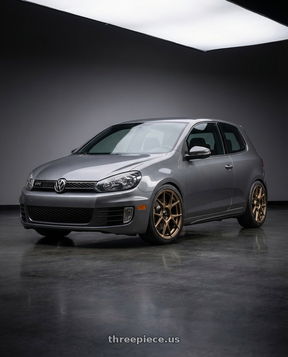 2013 Volkswagen GTI MK6 with Konig Ampliform 5x112 18x8.5+43 Gloss Bronze wheels