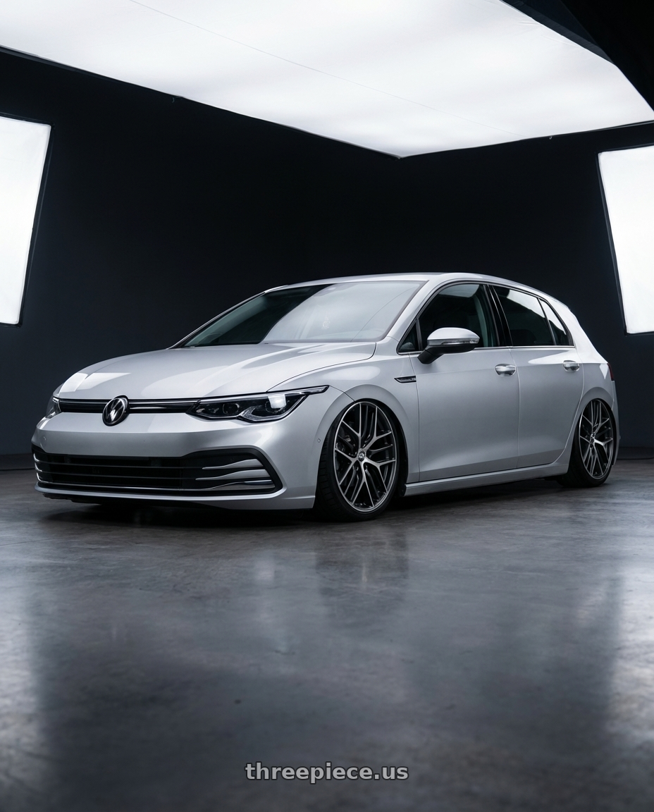 2024 Volkswagen Golf R MK8 with BBS CC-R 5x112 19x9.5+42 Graphite w/ Diamond Cut Face wheels