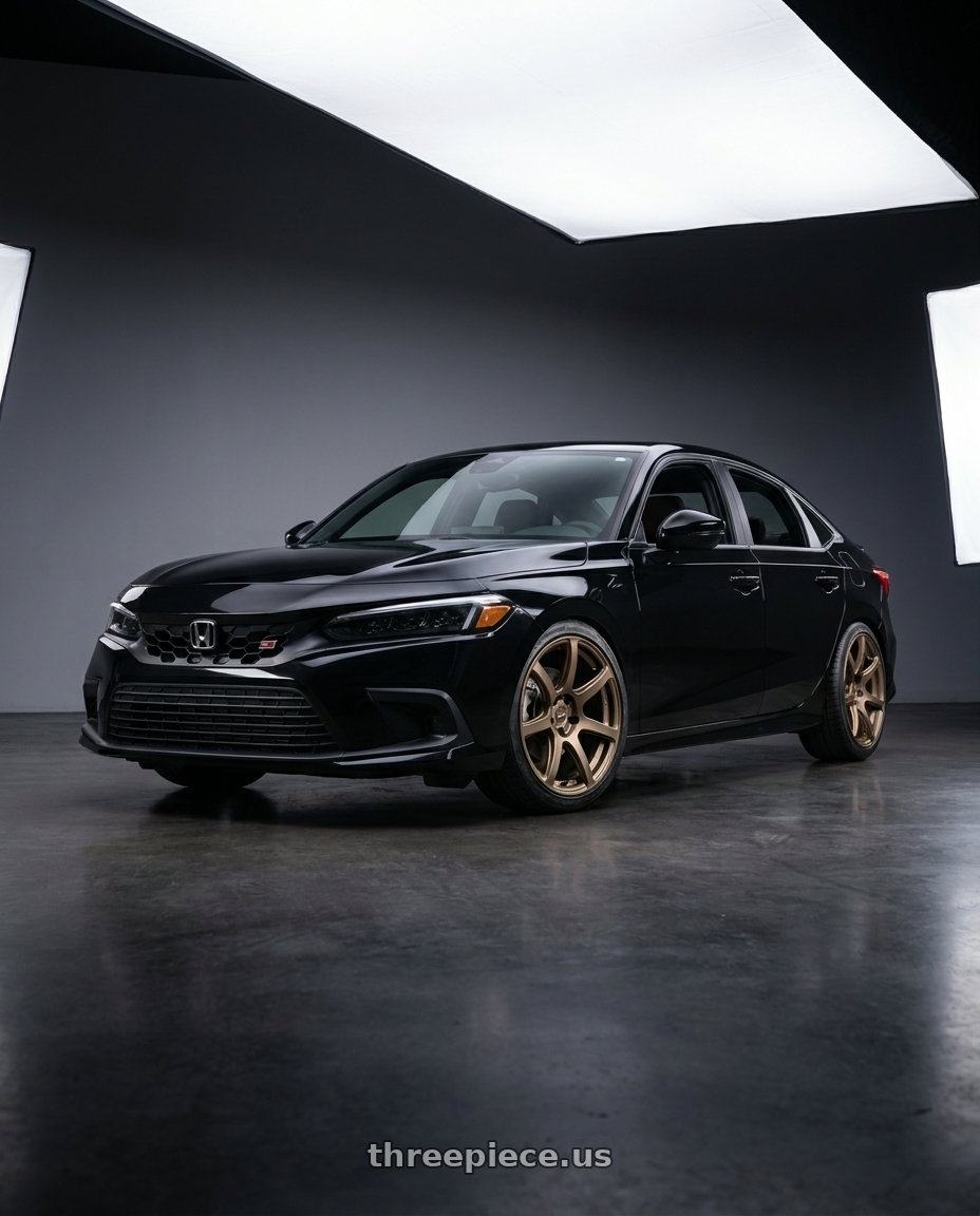 2026 Honda civic si with Work Emotion T7r 5x100 18x9.5 +38 Matte Bronze wheels