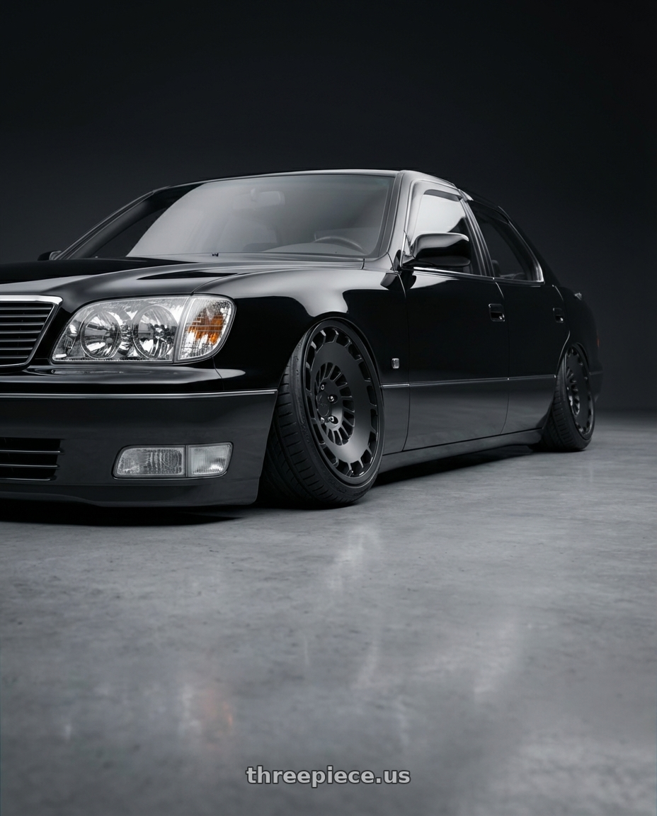1996 toyota celsior.  with Rotiform 1PC R137 CCV 5X112 19X8.5 +45 MATTE BLACK wheels