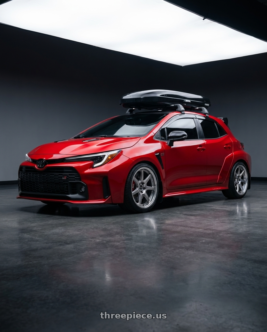 2026 Toyota GR Corola with Work T7r 2P 5x114.3 18x9.0 +22 GT SILVER wheels