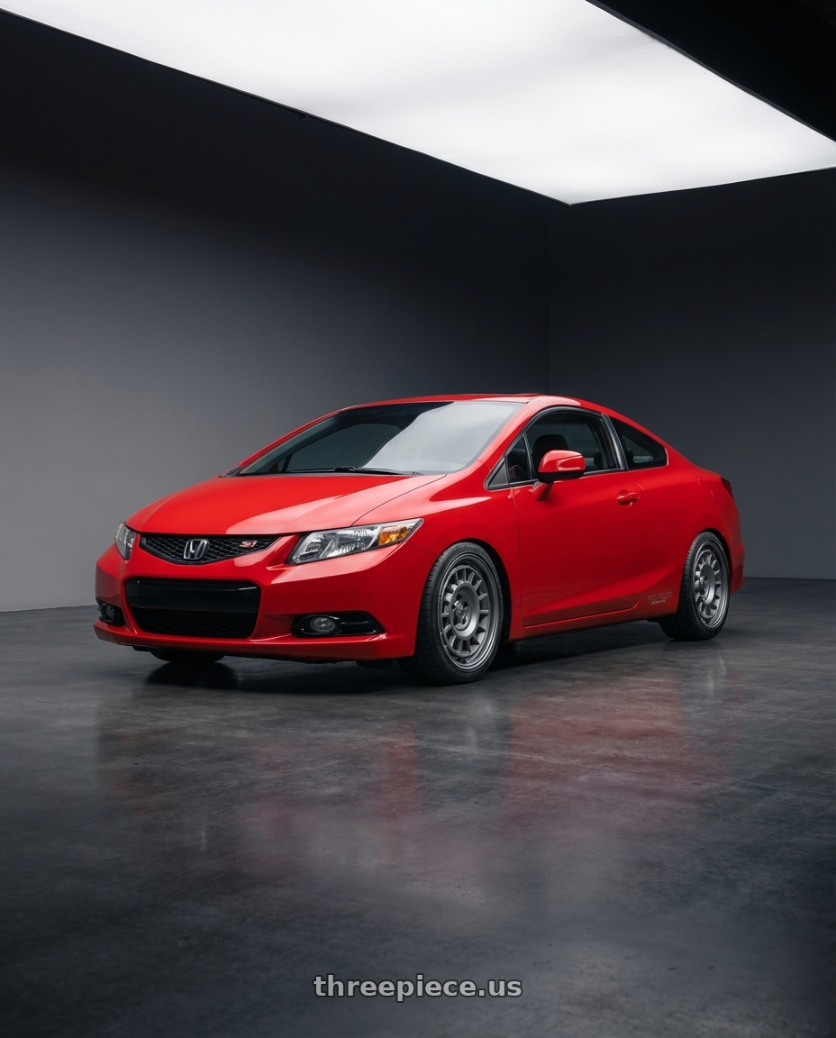 2011 Honda Civic Si with fifteen52 ALPEN MX 5x114.3 17x8 +38 FROSTED GRAPHITE (SATIN GREY) wheels