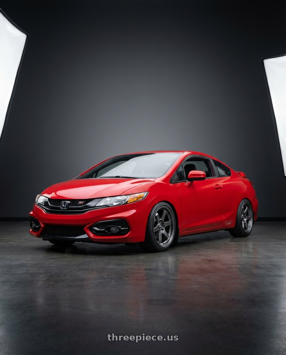 2015 Honda Civic Si with Kansei K11G Tandem 5x114.3 17x9 22 Gunmetal wheels