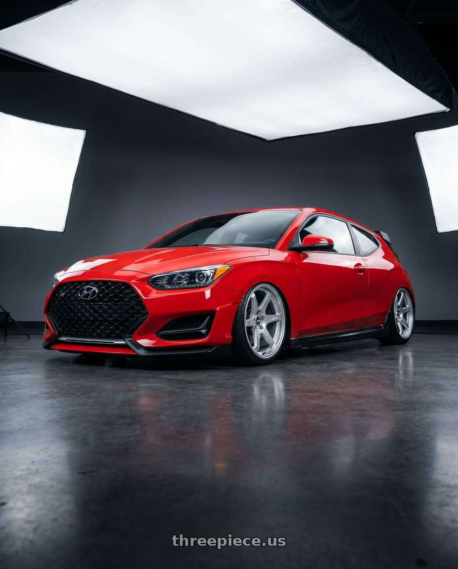 2022 Hyundai Veloster N with ESR Wheels APEX SERIES AP6 5x114.3 19x9.5 +35 Hyper Silver wheels