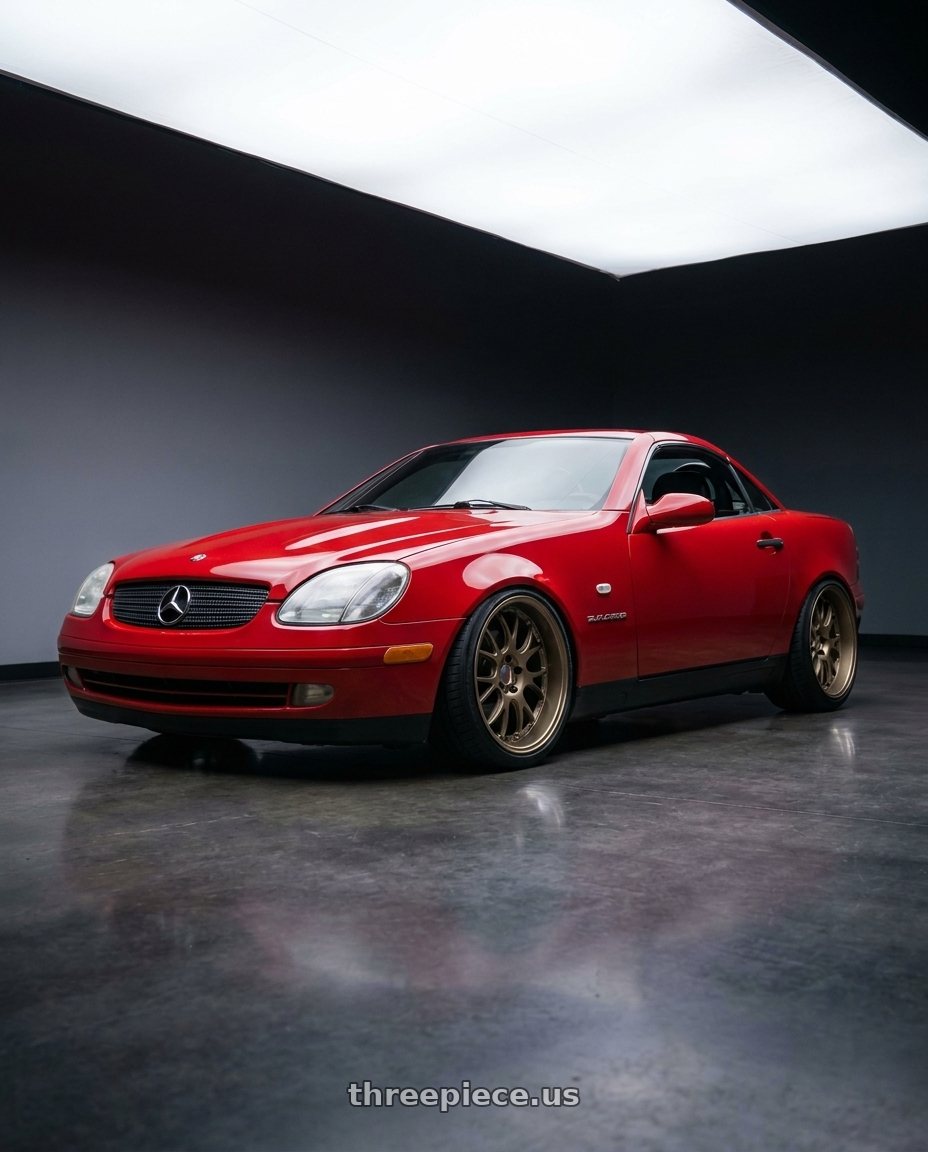 1998 Mercedes slk230 with Work Emotion D9r 5x112 18x9.5 +30 Matte Bronze wheels