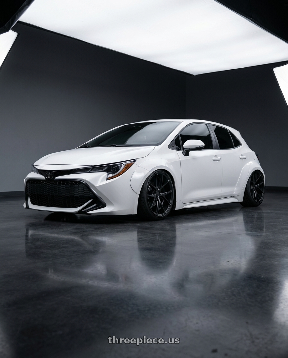 2023 Toyota Corolla Hatchback with Niche 1PC M117 MISANO 5X114.3 18X8 +40 MATTE BLACK wheels