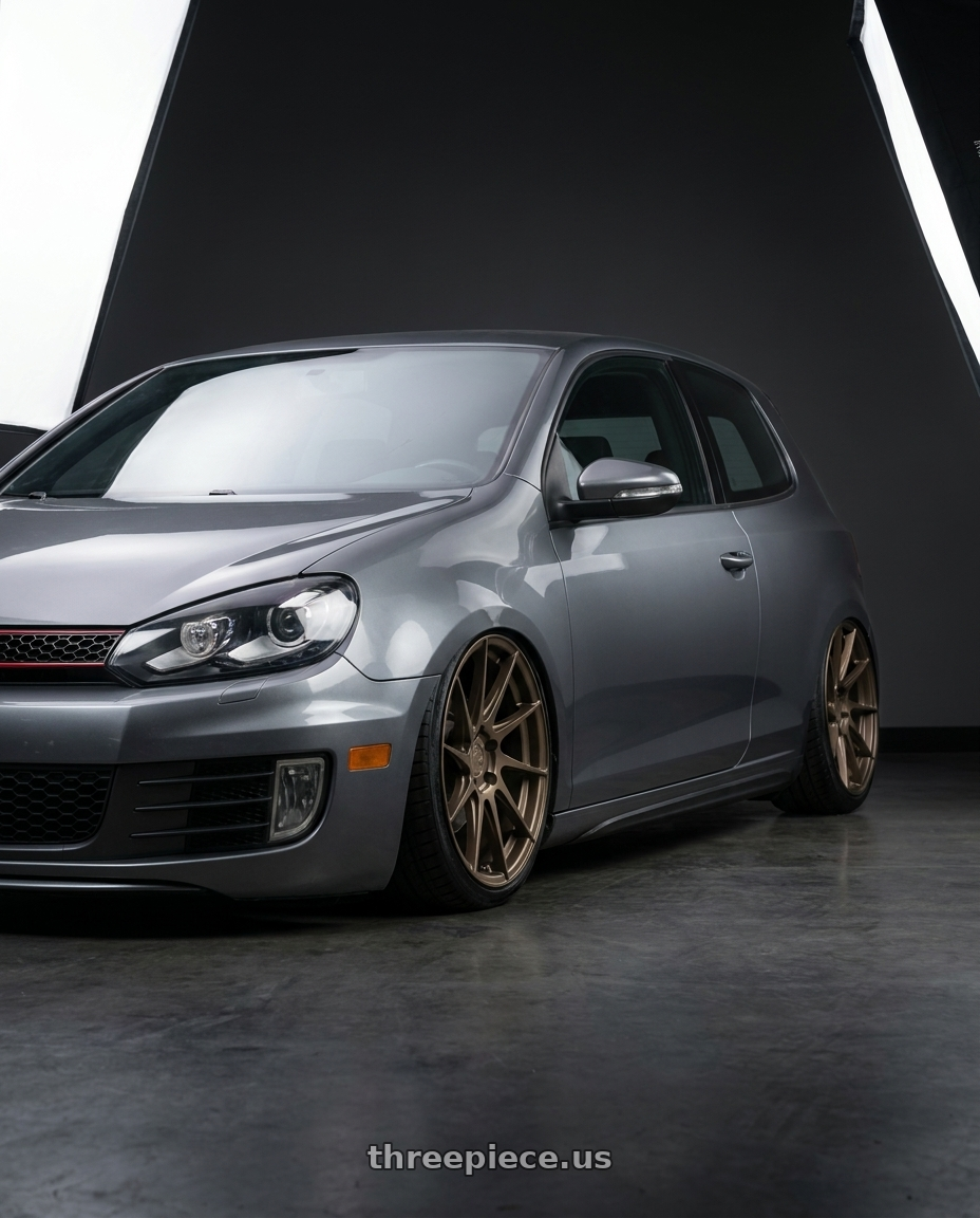 2013 Volkswagen GTI MK6 with Aodhan AH09 5x112 18x9.5 +35 Matte Bronze wheels
