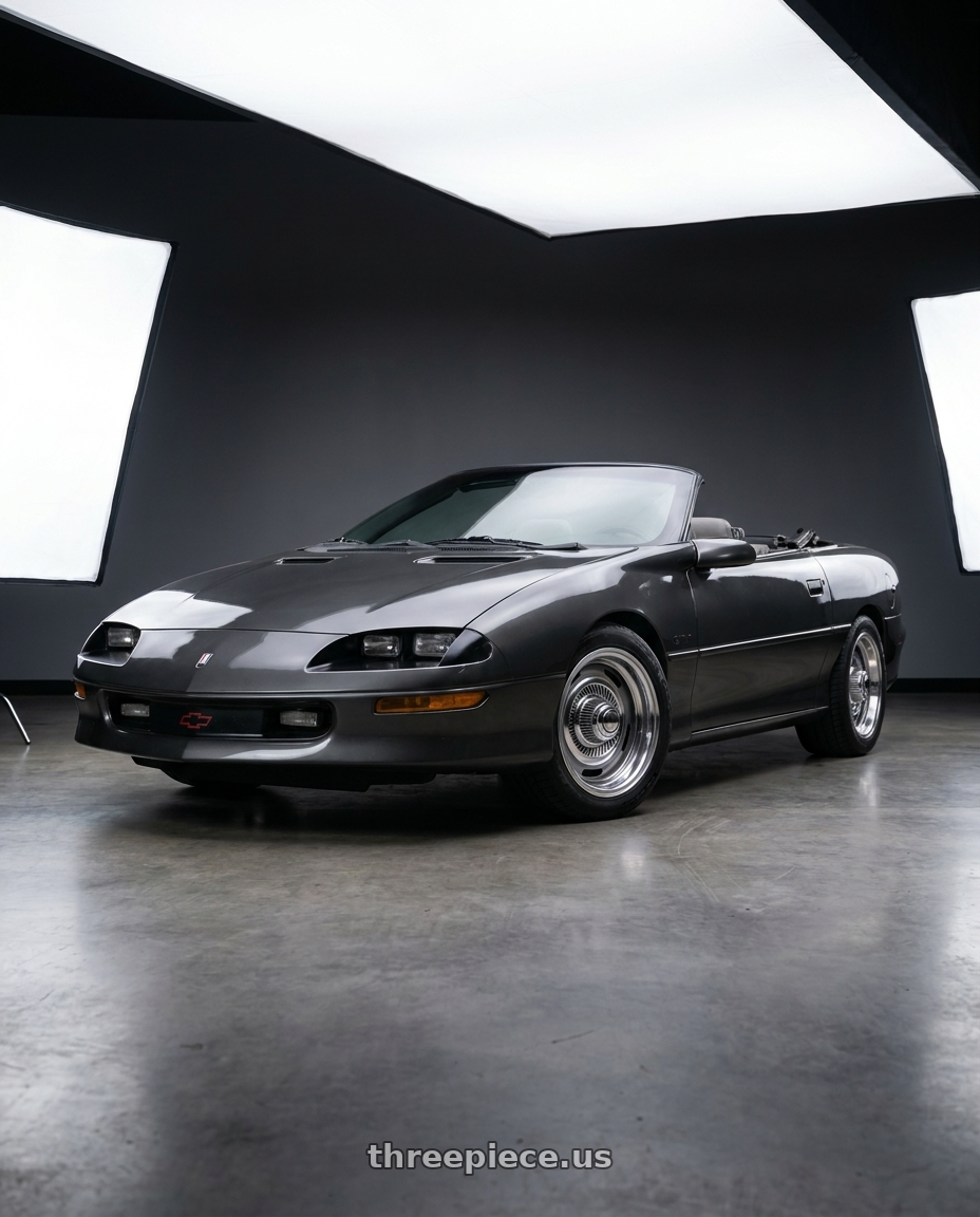 1994 chevy camaro with Vision American-Muscle 55 Rally 5x120.65 15x4+0 Silver wheels