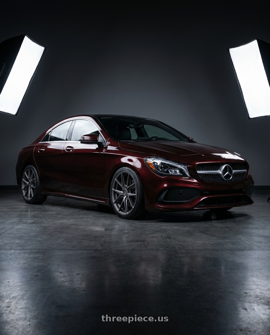 2018 Mercedes-Benz CLA C117 with Niche 1PC M116 MISANO 5X112 19X9.5 +38 MATTE GUN METAL wheels