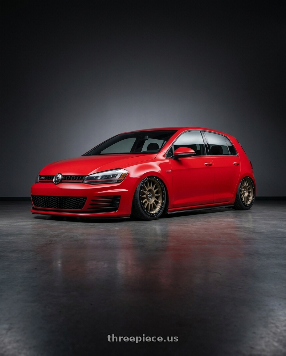 2015 Mk7 golf gti with Scale 4X4 S01 5x127 17x8.5 +0 Matte Bronze wheels