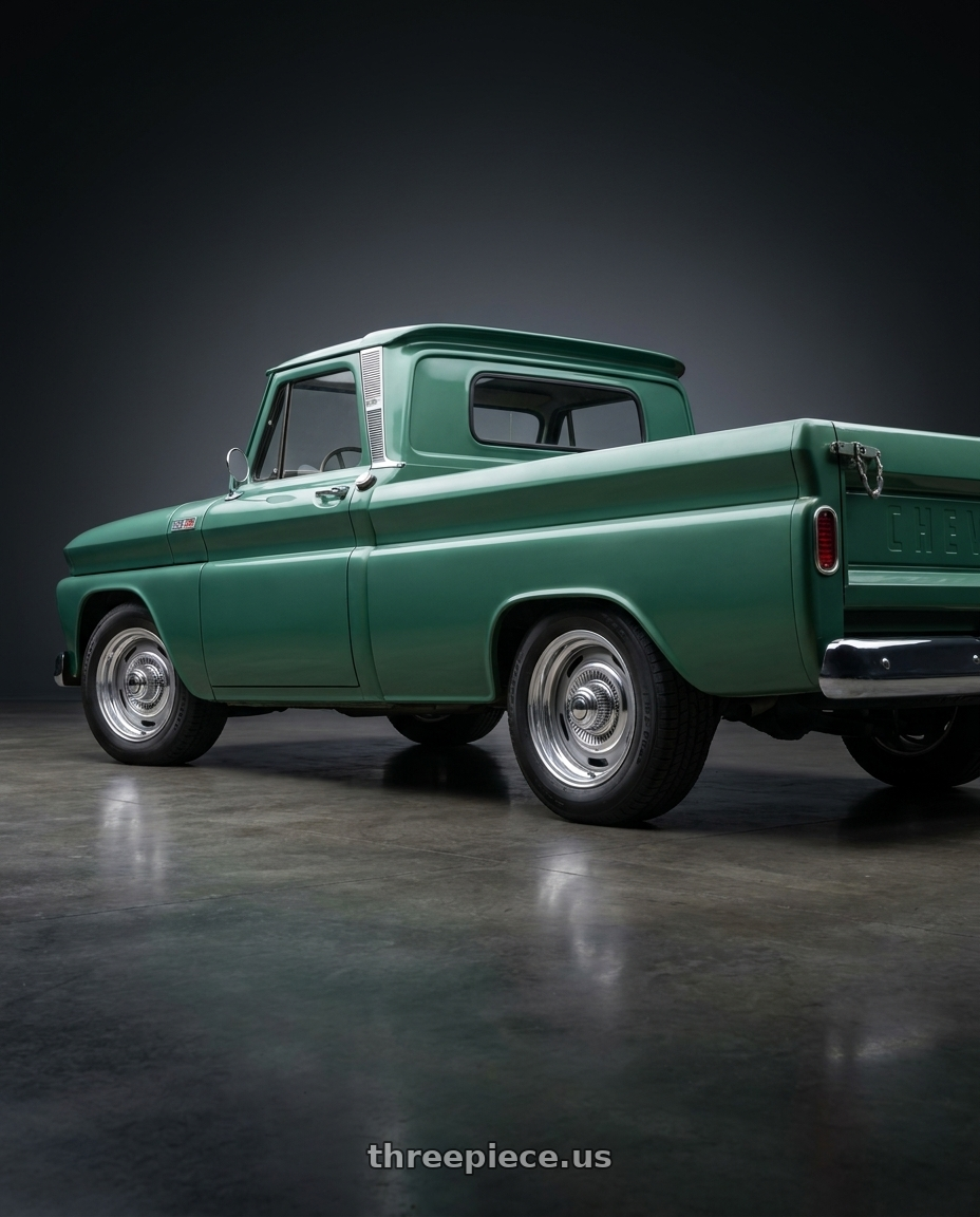 1965 Chevrolet C10 on Vision Wheels | American-Muscle 55 Rally Silver ...