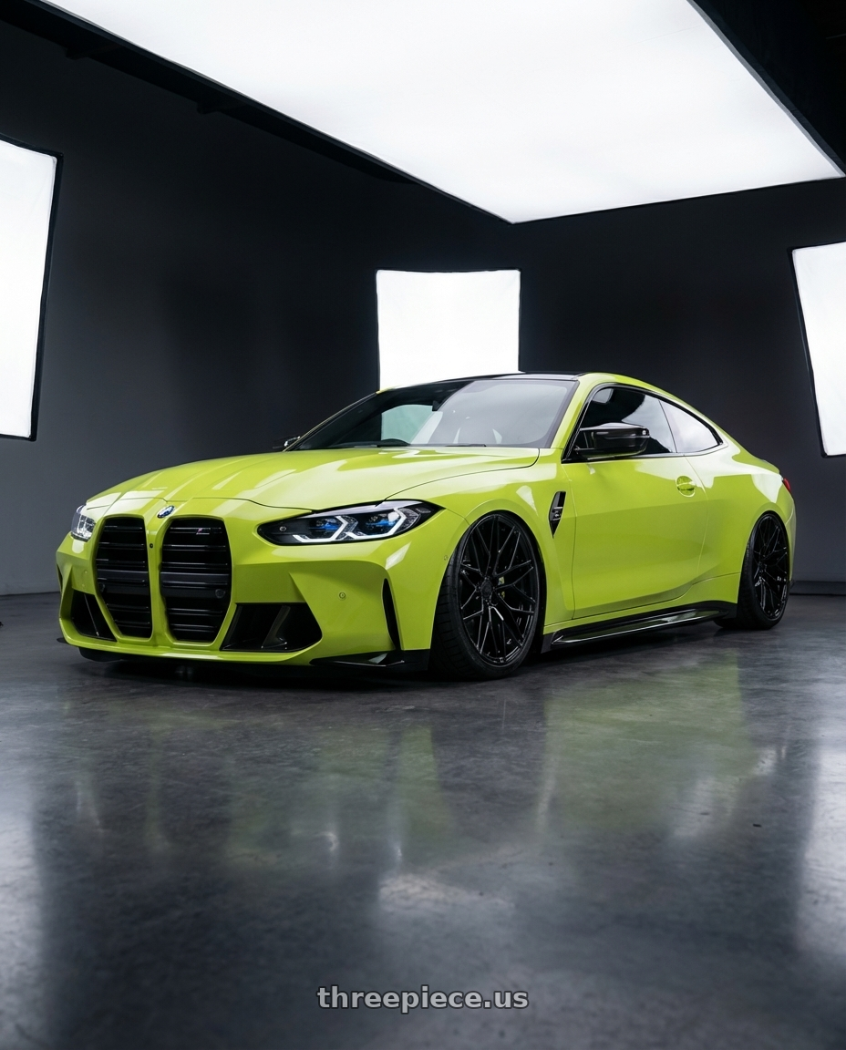 2024 BMW M4 G82 with Avant Garde Wheels M520R 5X112 19x8.5 +35 Gloss Black wheels