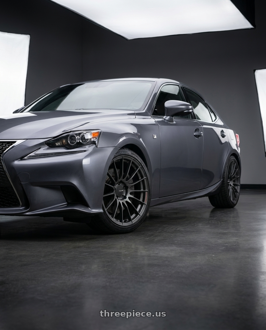 2017 Lexus IS with Enkei RS05-RR 5x114.3 18x9+35 Matte Gunmetal wheels