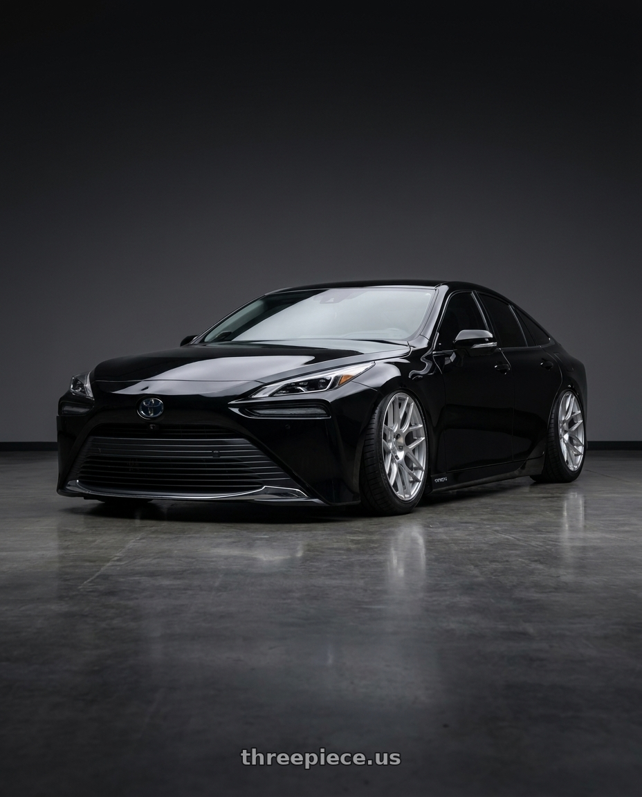 2021 Toyota mirai xle with Aodhan AFF2 5x120 20x9+30 Gloss Silver Machined Face wheels