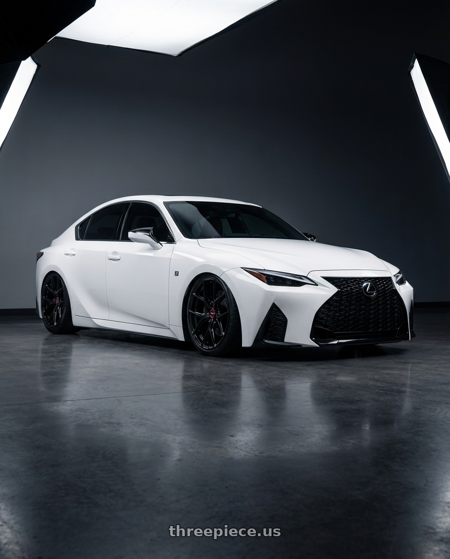 2018 Lexus IS 350 F Sport with Vossen HF-5 19x8.5 / 5x114.3 / ET32 / Flat Face / 73.1 - Gloss Black Wheel - HF5-9N60 wheels