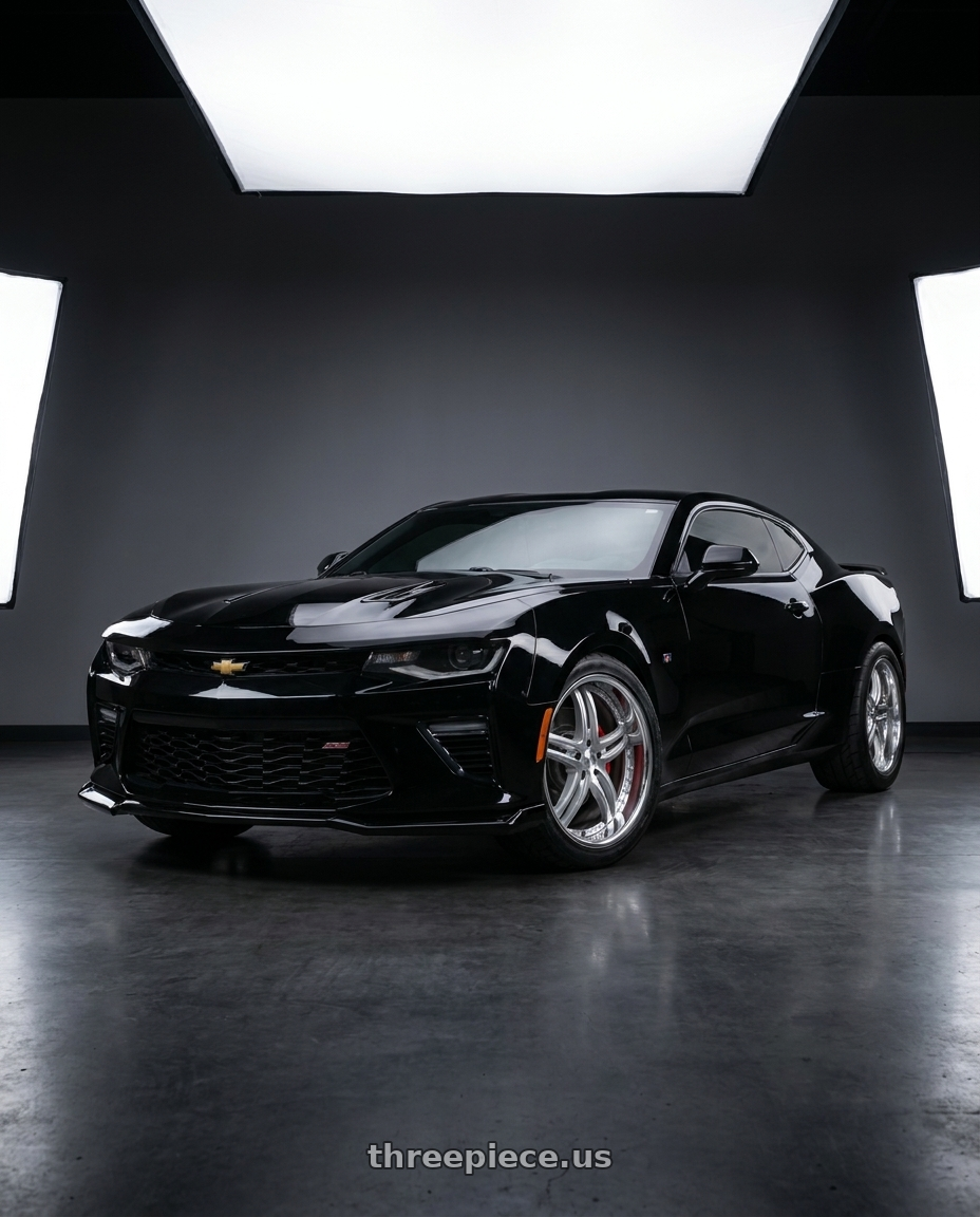 2016 Chevrolet camaro 2ss with XIX Wheels XIX 15 5x114.3 20x10 +40 Silver Machined with Stainless Steel Lip wheels
