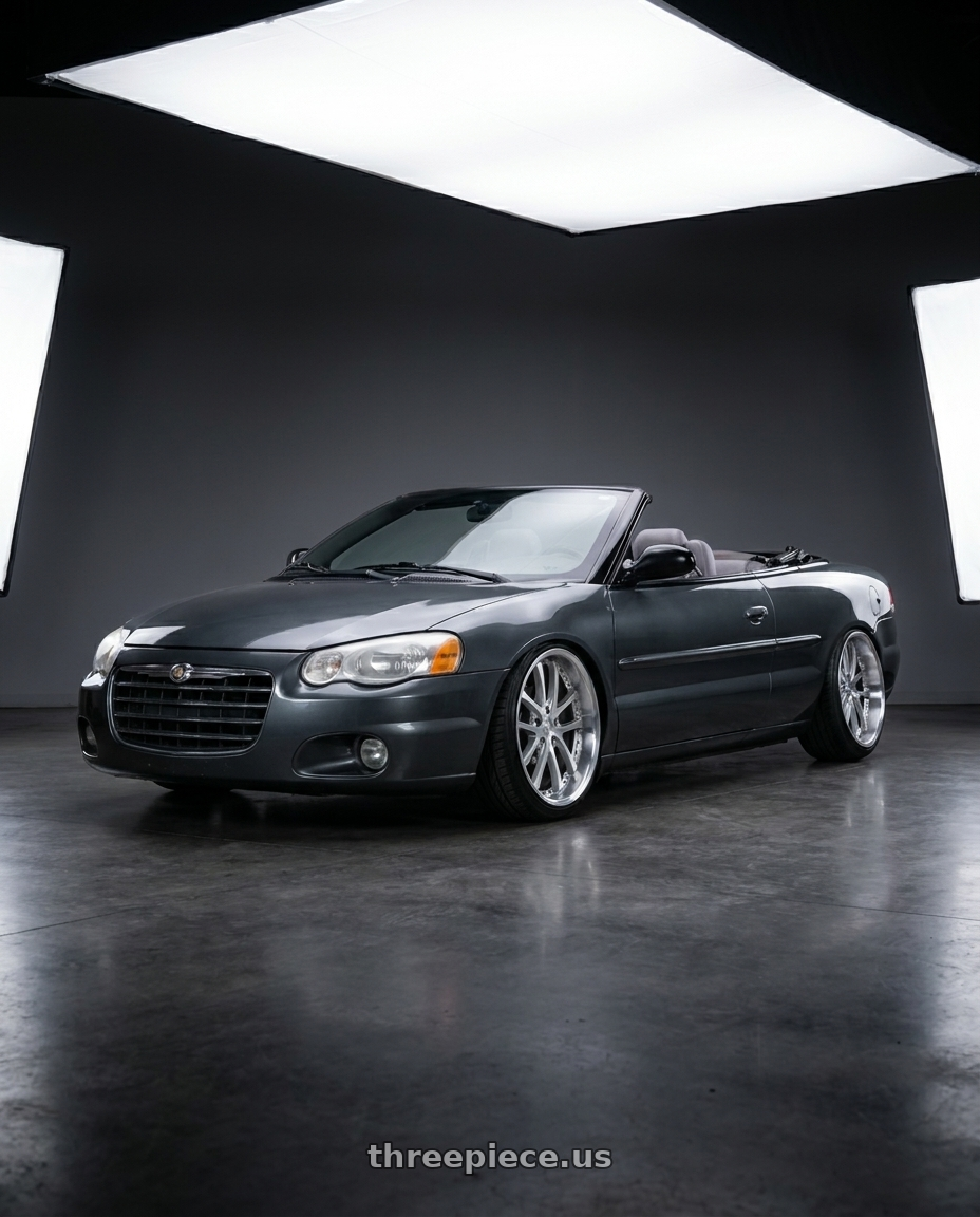 2013 toyota avalon with Vors AR5 5x110 19x9.5 +35 Silver Machine Face Lip Chrome Rivet wheels