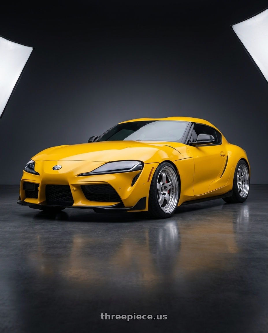 2021 Toyota Supra with Work Meister S1 3P 5x112 19x10.5+36 O Disk Bright Buff Finish wheels