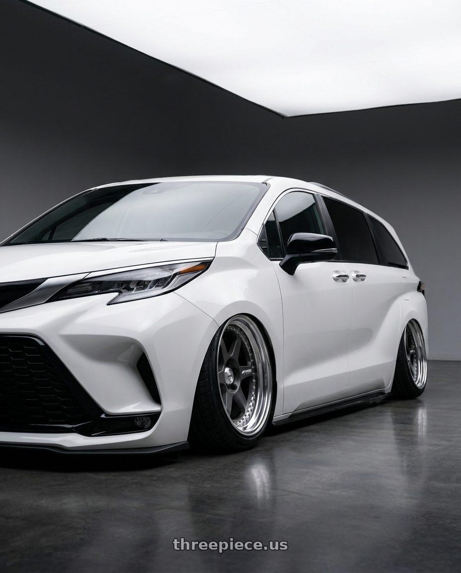 2025 TOYOTA SIENNA XSE with Work Meister L1 3P 5x100 18x10+19 A Disk Matte Gunmetal wheels